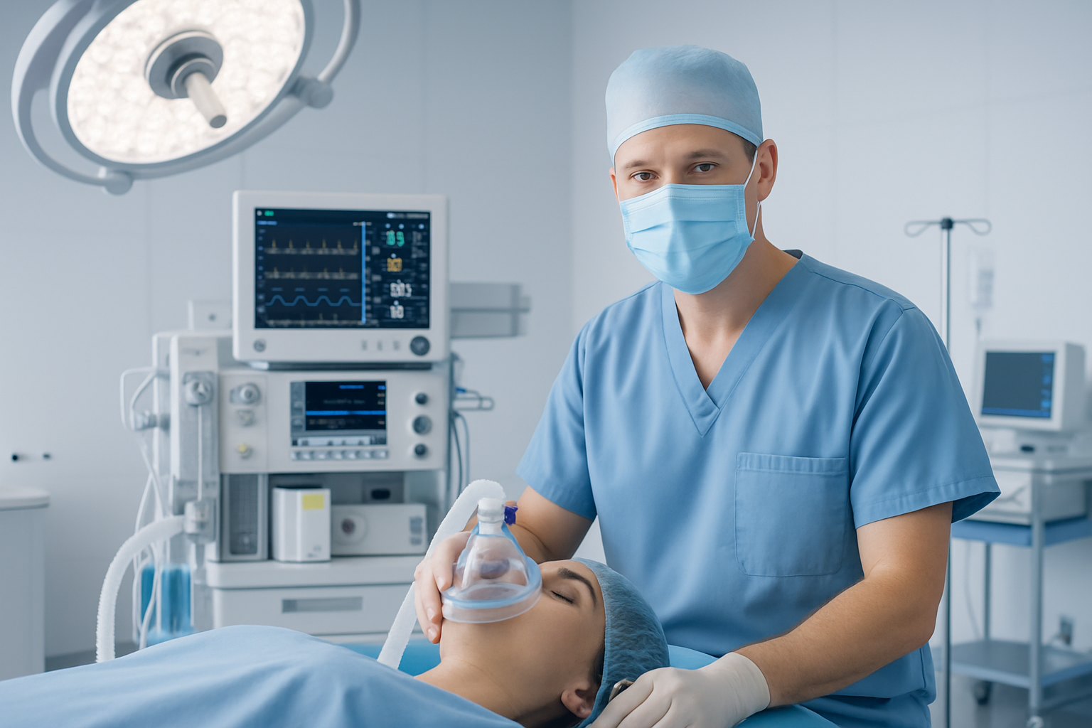 Anestesiologista em centro cirúrgico